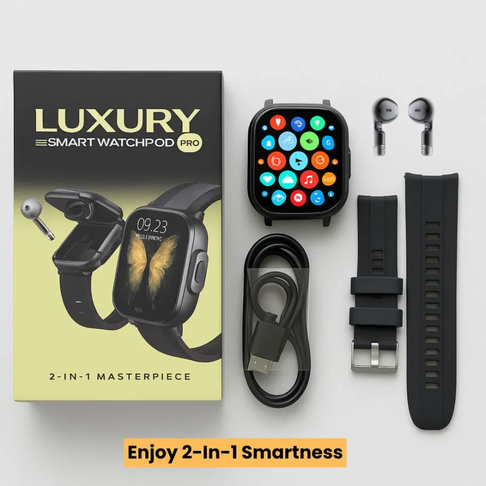 3 Luxury Smart WatchPod Pro - 2 IN 1 Smart Luxury